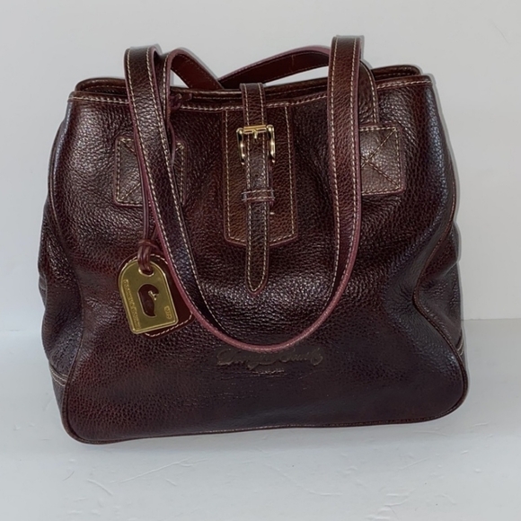 Dooney and Bourke Leather Shoulder Tote Bag with...